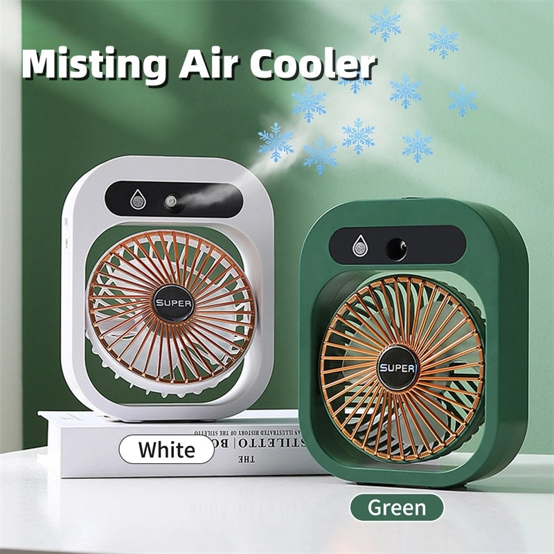 Portable Misting Fan &amp; Humidifier | 3-Speed USB Rechargeable