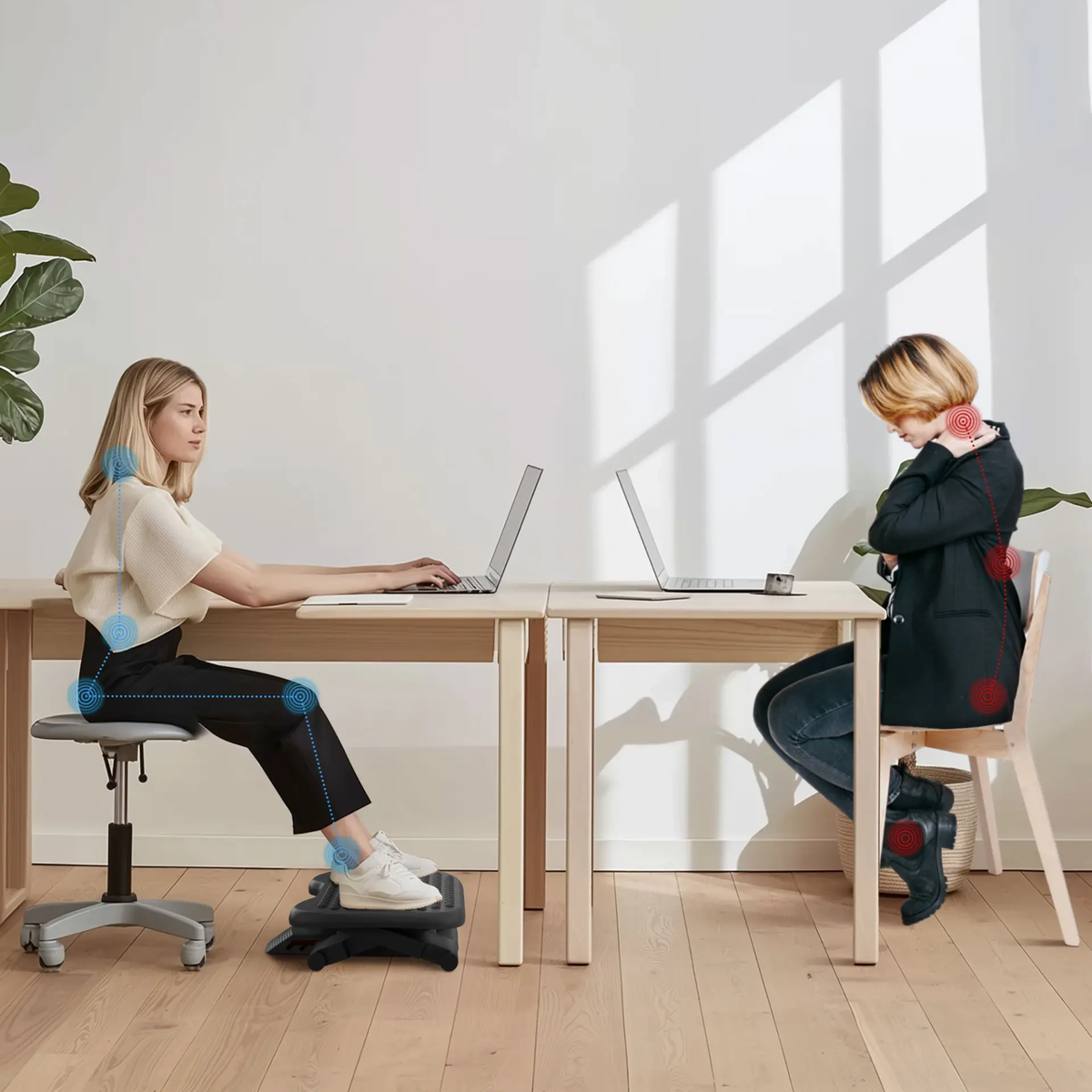 Ergonomic Adjustable Footrest — Ultimate Comfort for Work &amp; Relaxation