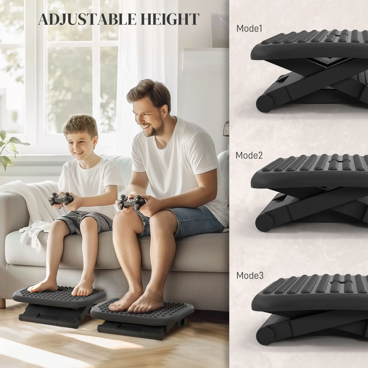 Ergonomic Adjustable Footrest — Ultimate Comfort for Work &amp; Relaxation
